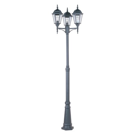 Maxim Three Light Black Post Light 1105BK